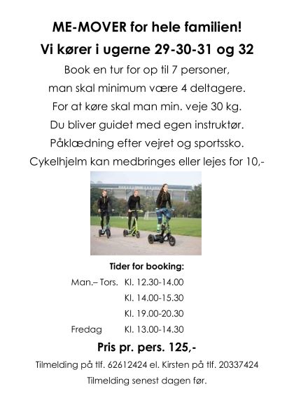 ME-MOVER TUR FOR HELE FAMILIEN!