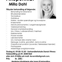 Ny behandler Akupunktør Milla Dahl